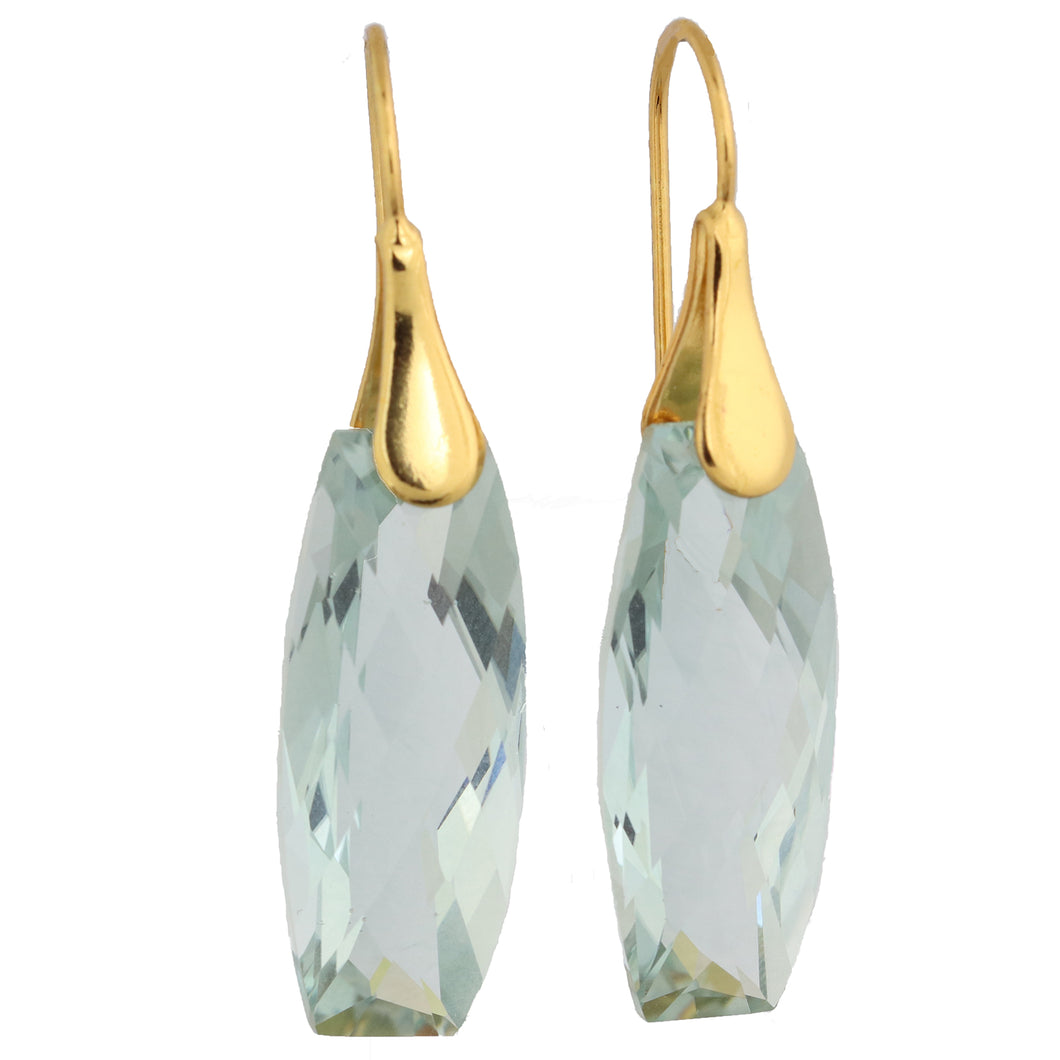 Green Amethyst 22k Gold Plated:  In Stock