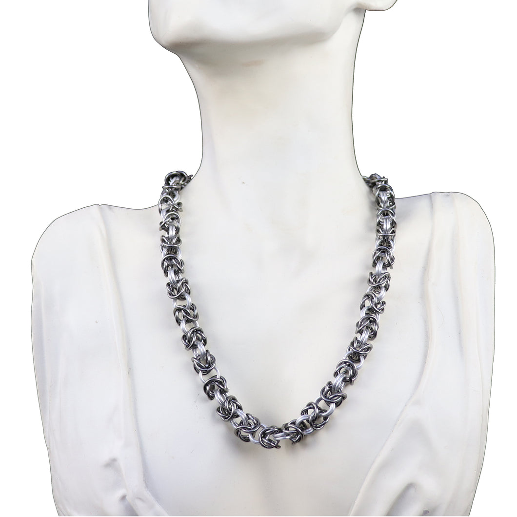 Silver Coloured Gun Metal Aluminum Chain:  In Stock