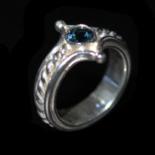 Load image into Gallery viewer, Teal London Blue Topaz Size 9.5:  One-of-a-kind in stock
